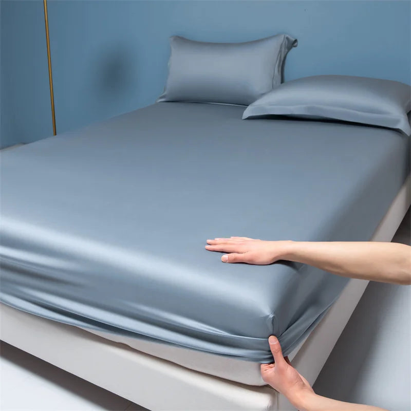 Bamboo Bed Sheet Set | Luxury Organic Fitted & Flat Sheets, Pillowcase for Double, Queen, King Size Dream Tech Sleep