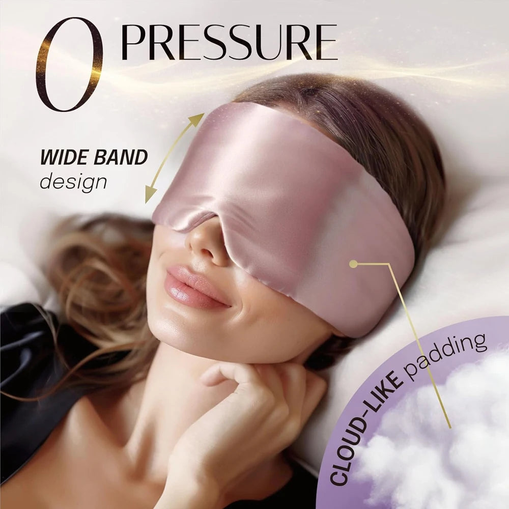 100% Mulberry Silk Sleeping Mask Eyepatch Blocking Light Eyemask Soft Padded Travel Sleeping Aid for Sleep Patch Slaapmasker My Store