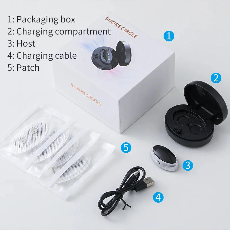 New Smart Anti Snoring Device Stop Snoring Dual Pulse Muscle Stimulator Anti Sleep Snoring Breathing Corrector Health Care Dream Tech Sleep