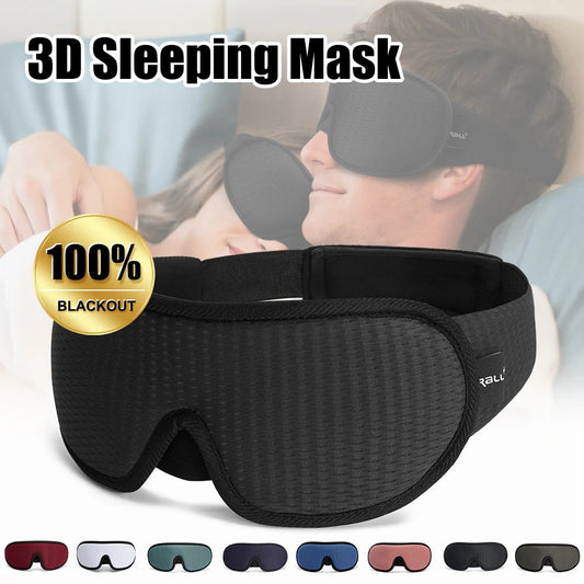 3D Sleeping Mask Block Out Light Soft Padded Sleep Mask For Eyes Slaapmasker Eye Shade Blindfold Sleeping Aid Face Mask Eyepatch  My Store