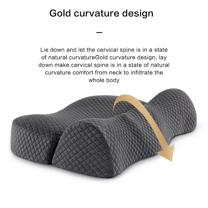 Cervical Pillow, Memory Foam Contour Pillow, Bed Pillows for Side Sleeper Ergonomic Orthopedic Sleeping Pillow Dream Tech Sleep