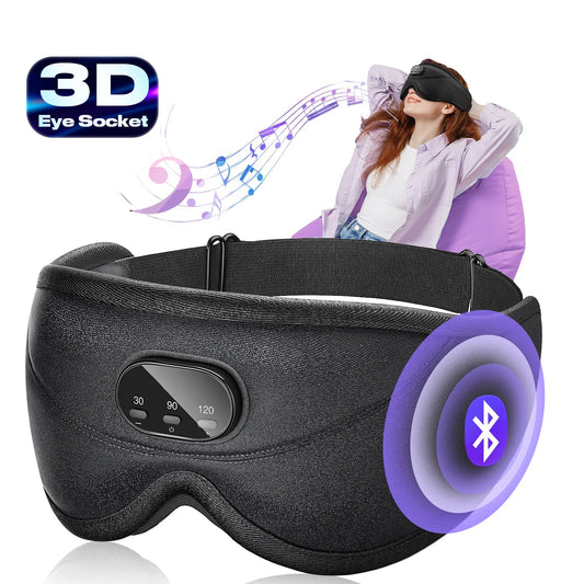 3D Bluetooth Sleeping Mask Headphones Eye Mask Comfortable Wireless Music Sleep Mask Noise Reduction Blackout Sleeping Mask  My Store
