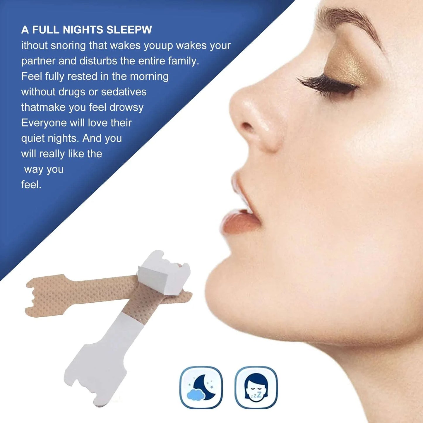 Breathe Nasal Strips | Stop Snoring, Prevent Mouth Opening Dream Tech Sleep