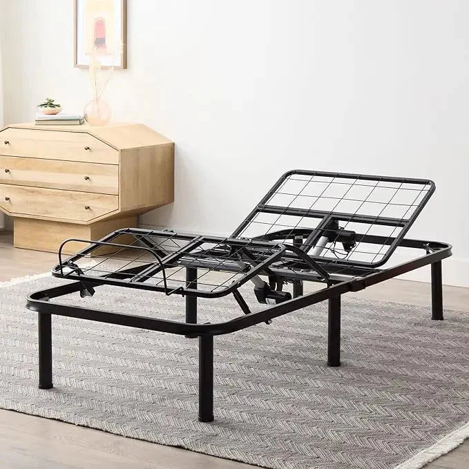 Full Size Adjustable Bed Frame, Independent Head and Foot Incline, Powerful Quiet Motor, Electric Beds Base, Ergonomic Bed Frame Dream Tech Sleep