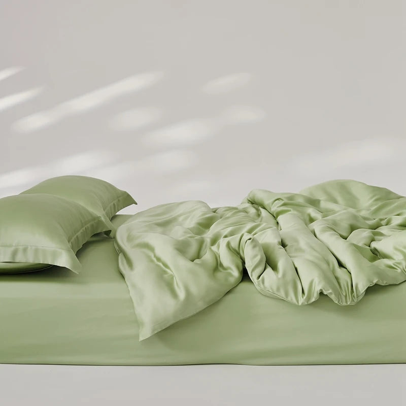 Organic Bamboo Summer Bedding Set | Luxury Bed Sheets Queen, King Size Dream Tech Sleep