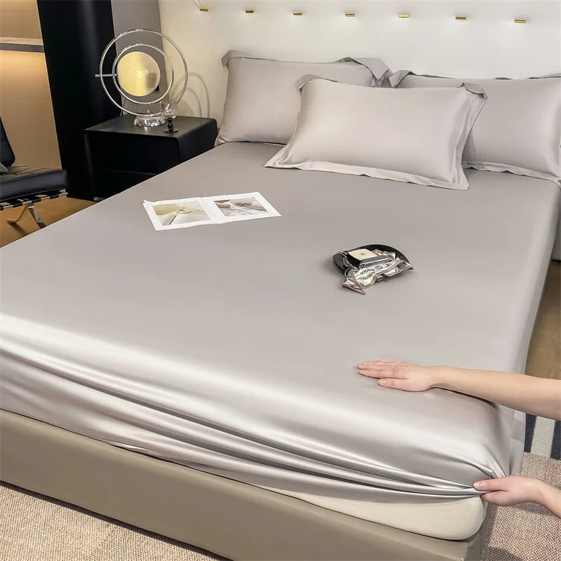 Bamboo Bed Sheet Set | Luxury Organic Fitted & Flat Sheets, Pillowcase for Double, Queen, King Size Dream Tech Sleep