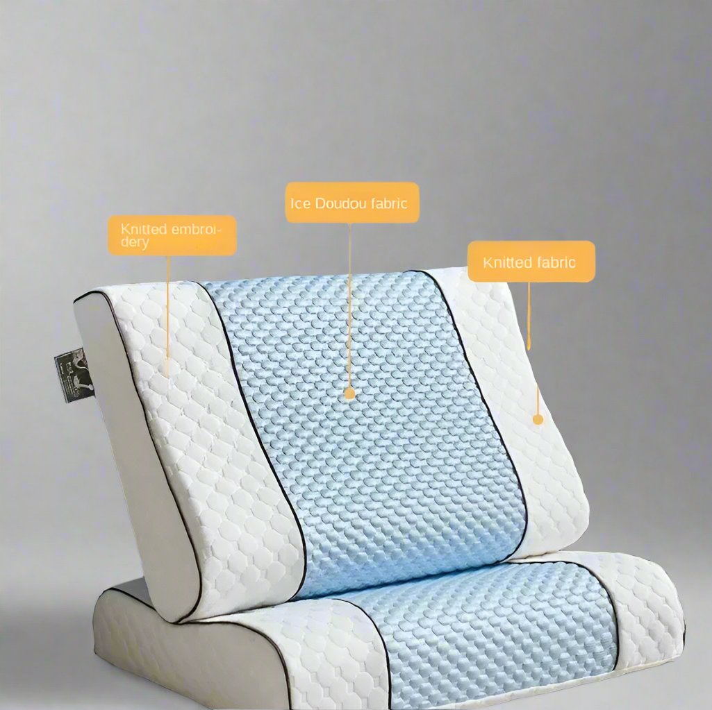 Ice Cooling Thai Latex Pillow | Slow Rebound Orthopedic Neck Support Dream Tech Sleep