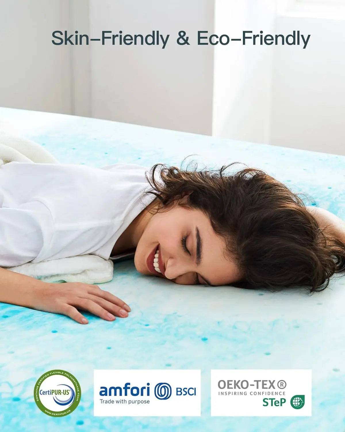 Twin Memory Foam Mattress Topper | Pressure Relief, Cooling Gel Infusion, Multiple Sizes Dream Tech Sleep