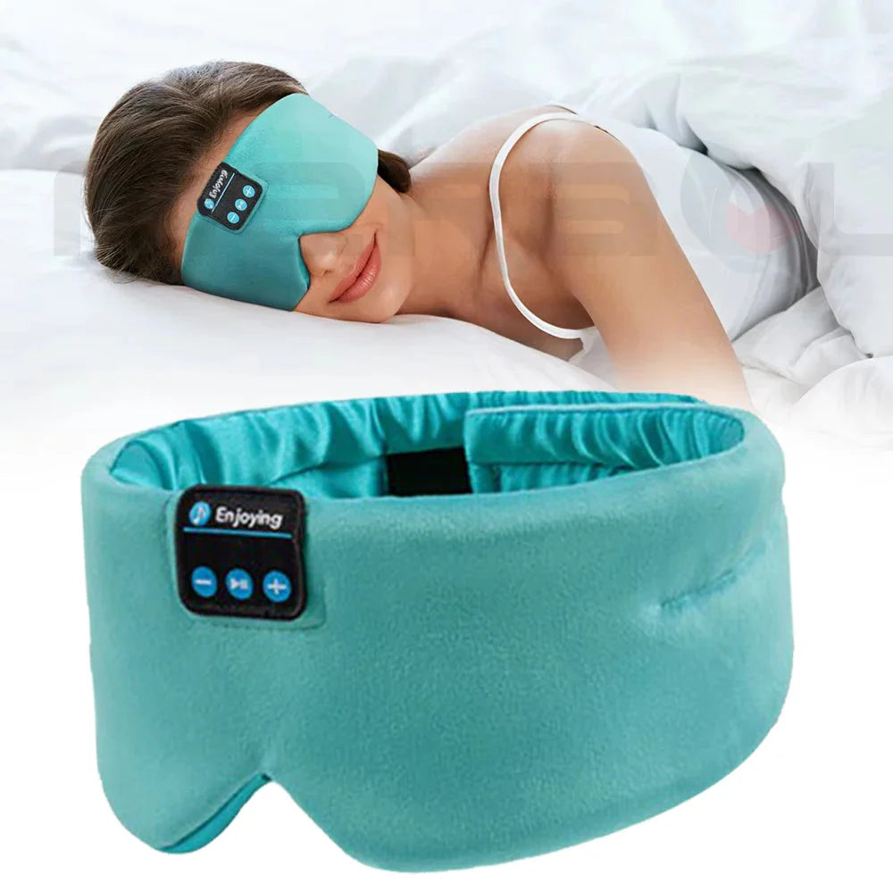 Soft Sleep Mask Bluetooth Wireless Headphones Sleeping Headphones Adjustable Music Eye Mask Silk for Sleeping Mask EyeMask Sleep Dream Tech Sleep