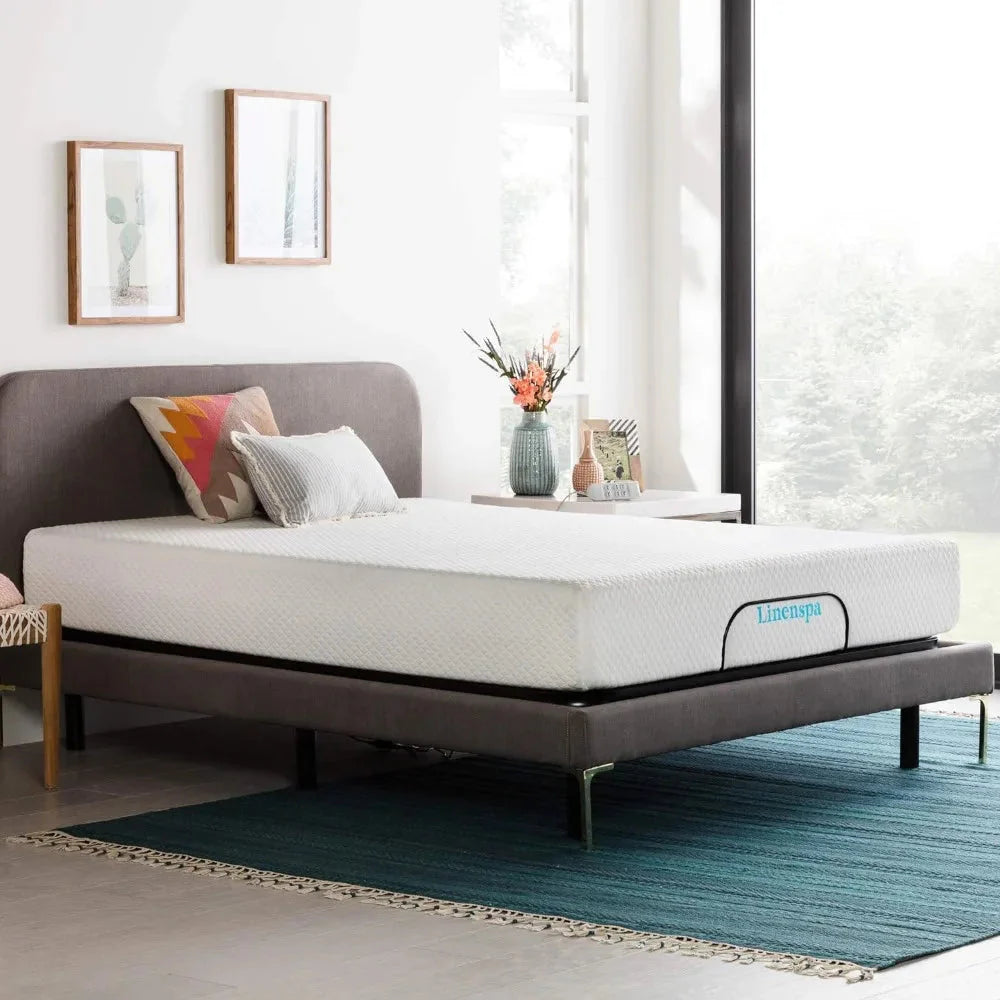 Full Size Adjustable Bed Frame, Independent Head and Foot Incline, Powerful Quiet Motor, Electric Beds Base, Ergonomic Bed Frame Dream Tech Sleep