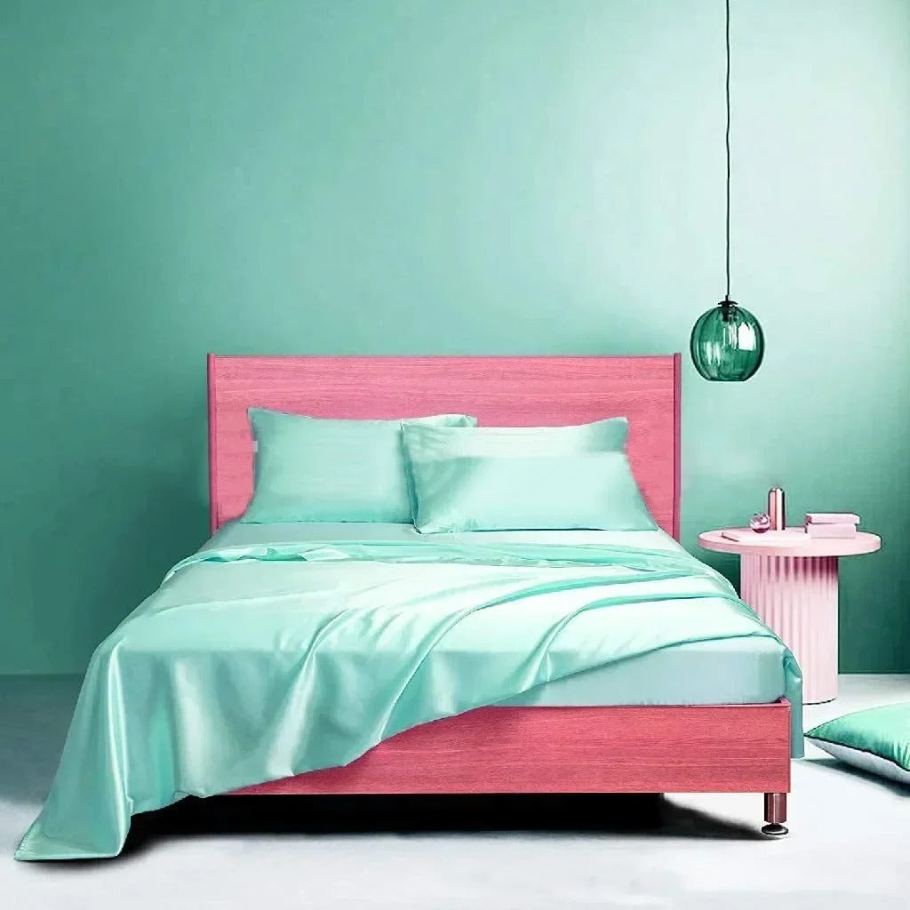 Four-piece Set Of Silk Bedding Sheets And Fitted Sheets Dream Tech Sleep