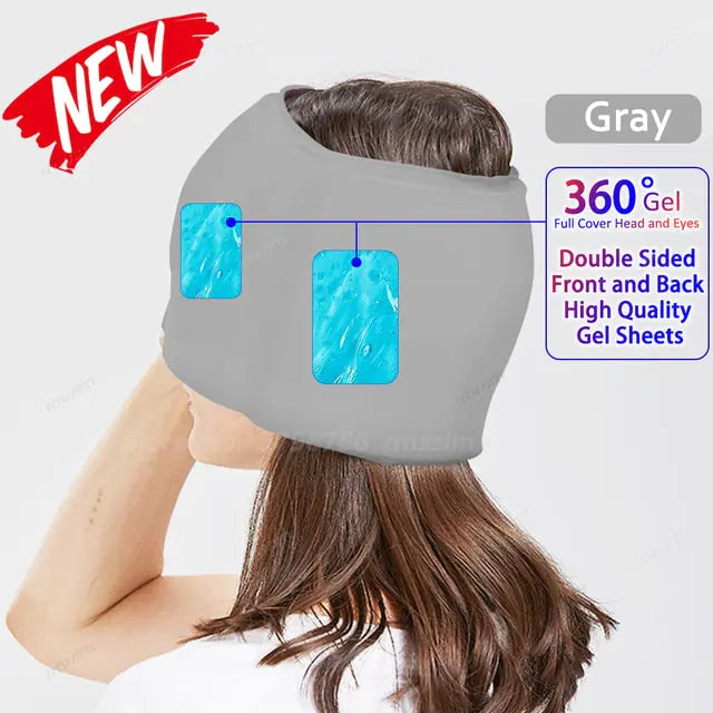 Migraine Relief Hot/Cold Therapy Hat and Eye Mask Dream Tech Sleep
