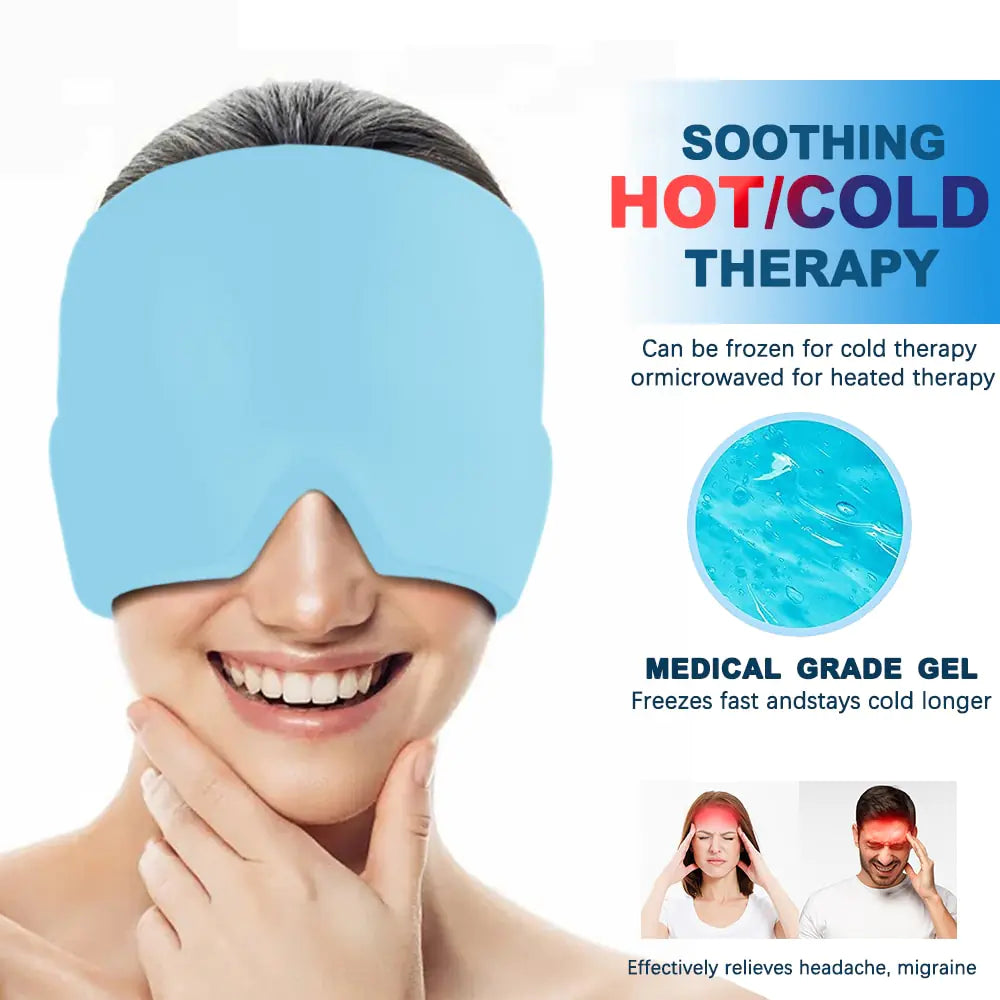 Migraine Relief Hot/Cold Therapy Hat and Eye Mask Dream Tech Sleep