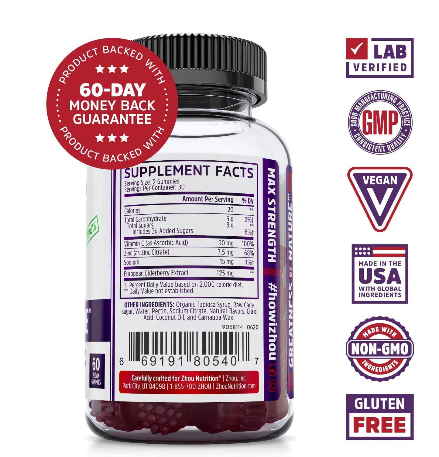 Elderberry Gummies for Immune Support - Vitamin C & Zinc  Dream Tech Sleep
