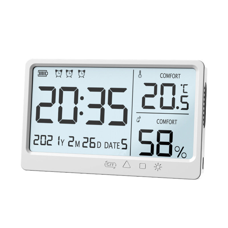 Rechargeable High-Precision Temperature & Humidity Meter Alarm Clock  Dream Tech Sleep
