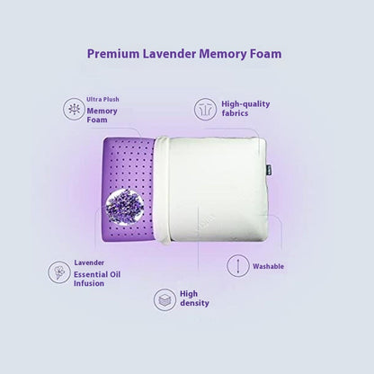 Lavender Memory Foam Breathable Ventilation Pillow for Sleep Comfort  Dream Tech Sleep