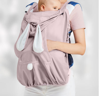 Baby Carrier Cover Hooded Stretchy Cloak Multifunctional Baby Cartoon Cloak Wrap Sling Windproof Newborn Stroller Blanket Cover  My Store