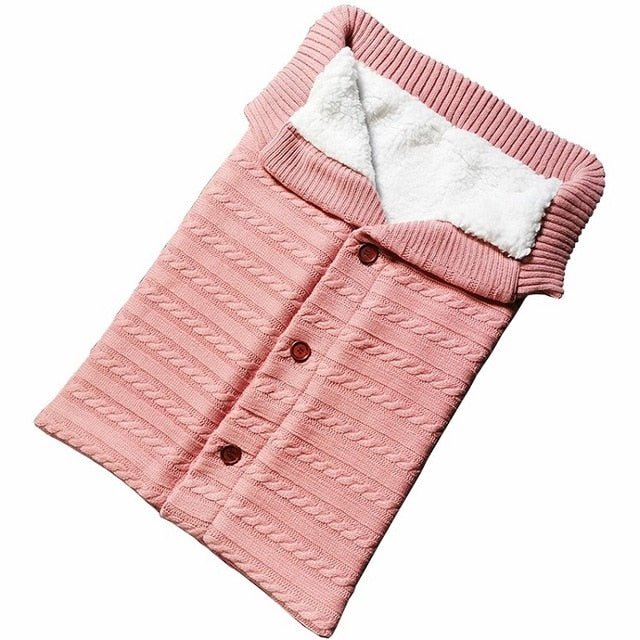 Baby Sleeping Bag Envelope for Winter - Knitted Sleep Sack Footmuff  Dream Tech Sleep