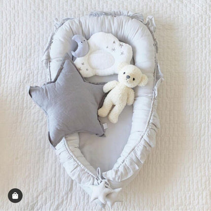 Lace Cotton Baby Bionic Bed - Portable Newborn Crib  Dream Tech Sleep