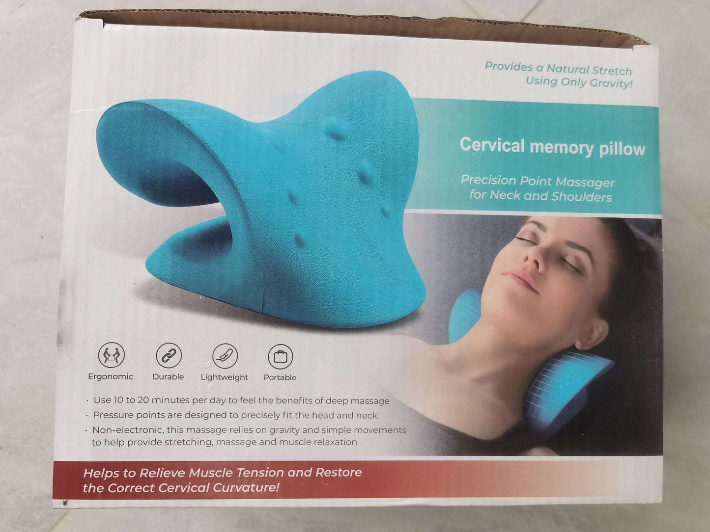 C-Type Cervical Spine Massage Pillow | Sleep Shoulder and Neck Support  Dream Tech Sleep