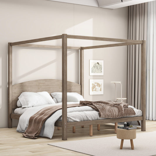 King Canopy Platform Bed  Dream Tech Sleep