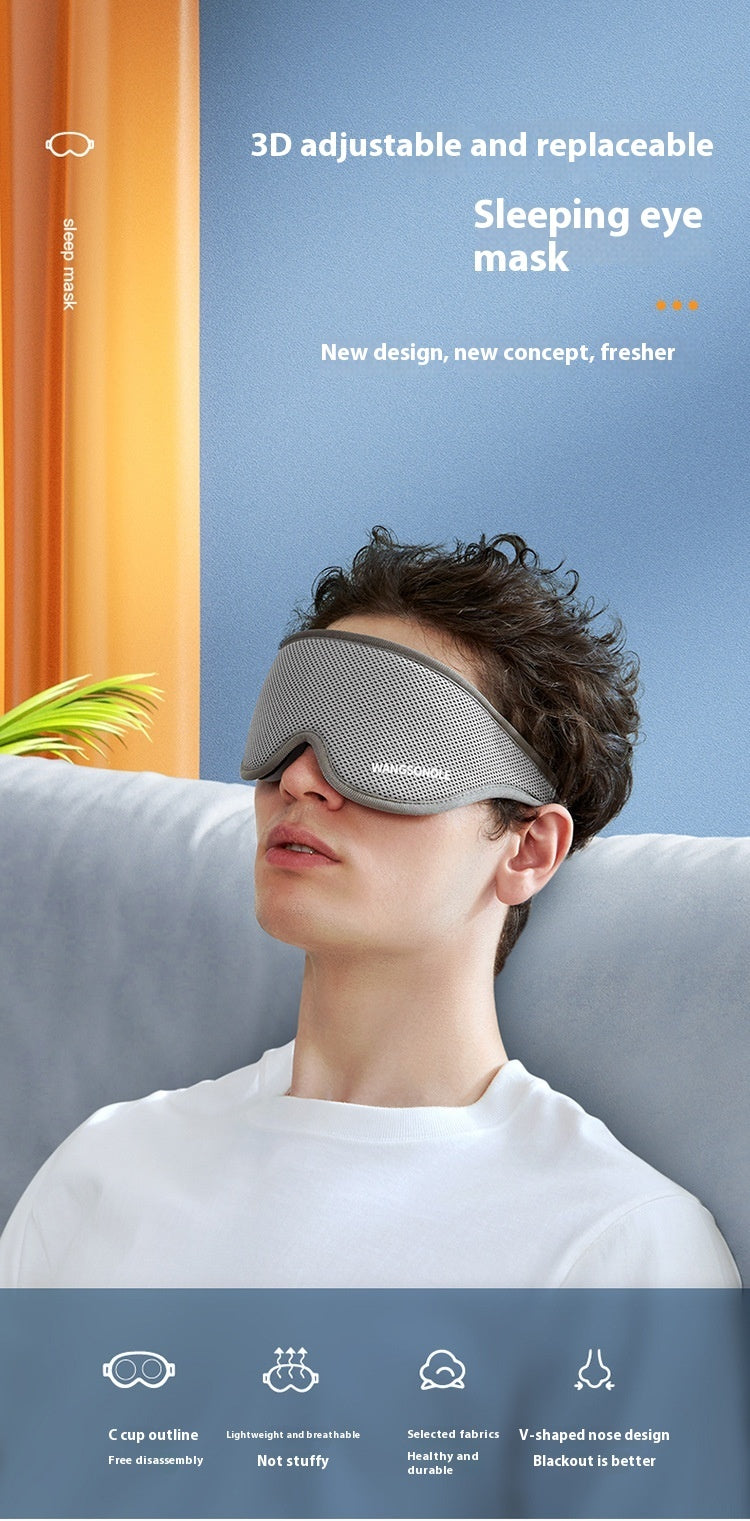 Cross-border Removable Removable Eye Contour Memory Foam Unisex Sleep Blackout Eye Mask  My Store