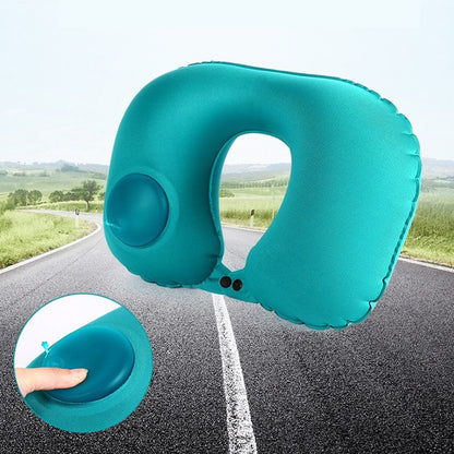 Portable U-Shape Inflatable Travel Pillow  Dream Tech Sleep