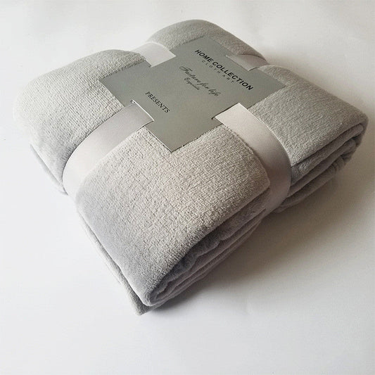 Pure Color Fleece Blanket Travel Blanket My Store
