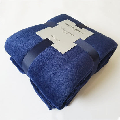 Pure Color Fleece Blanket Travel Blanket My Store