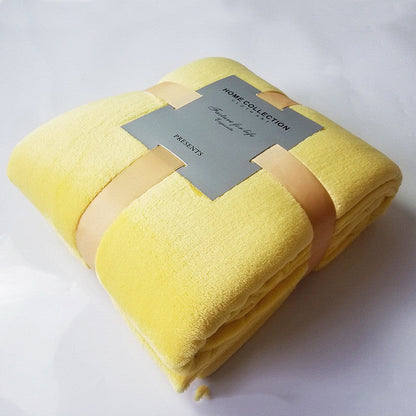 Pure Color Fleece Blanket Travel Blanket My Store