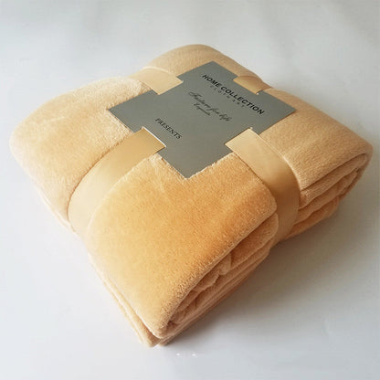 Pure Color Fleece Blanket Travel Blanket My Store