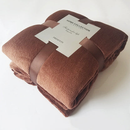 Pure Color Fleece Blanket Travel Blanket My Store