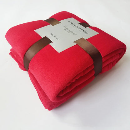 Pure Color Fleece Blanket Travel Blanket My Store