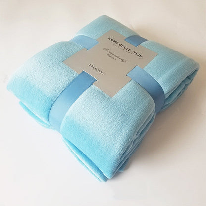 Pure Color Fleece Blanket Travel Blanket My Store