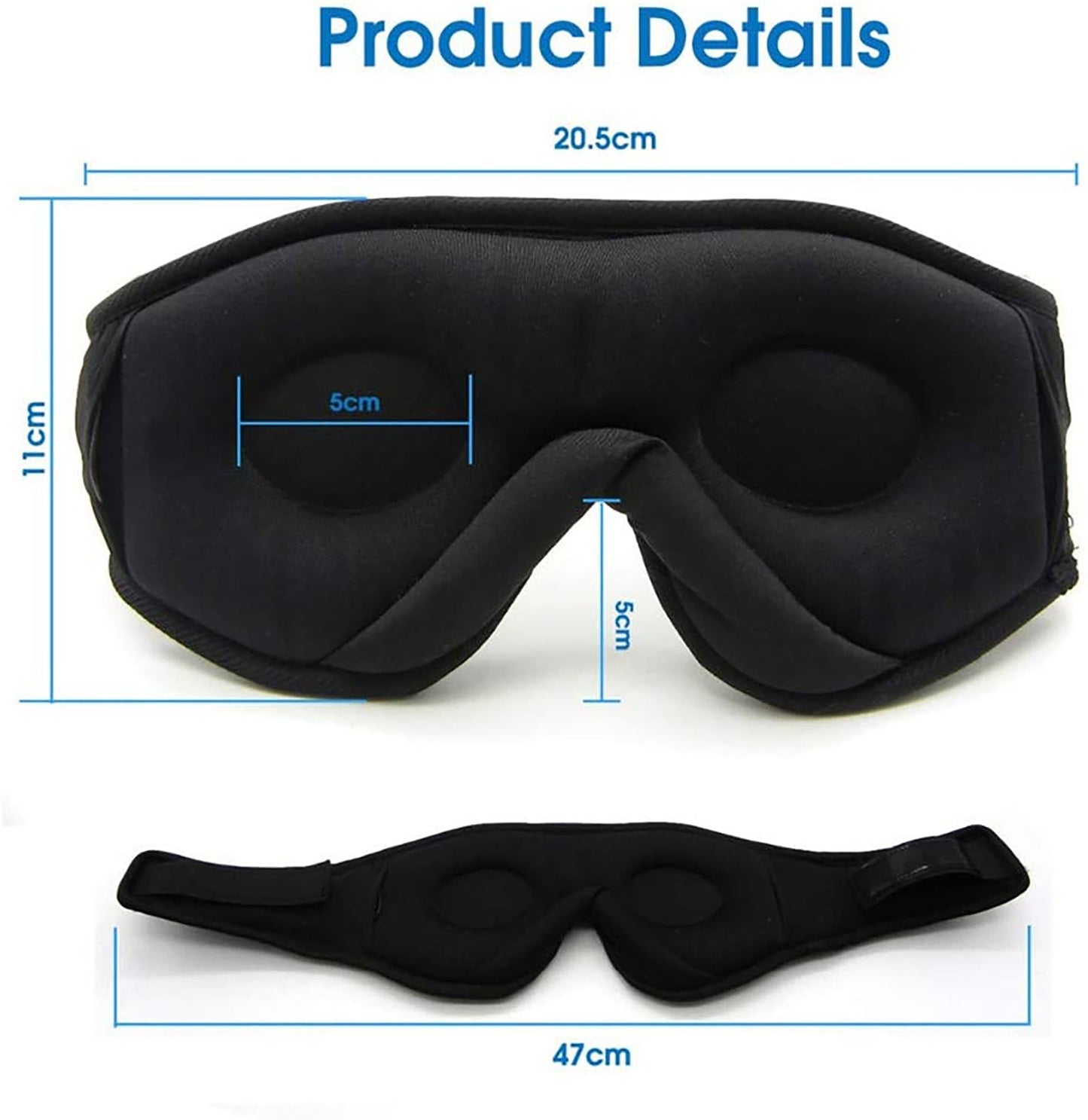 Wireless Call Stereo Music Blackout Sleep Eye Mask  Dream Tech Sleep