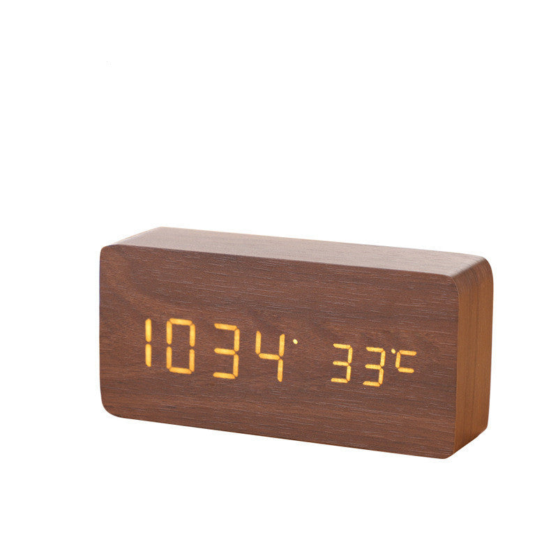 Alarm Clock LED Wooden Watch Table Digital Despertador Electronic Desktop Clocks  Dream Tech Sleep