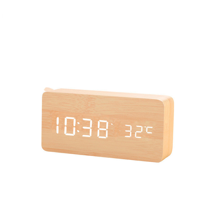 Alarm Clock LED Wooden Watch Table Digital Despertador Electronic Desktop Clocks  Dream Tech Sleep