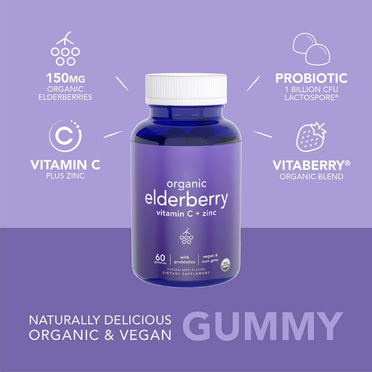 Immune-Boosting Elderberry Gummies with Vitamin C & Zinc Support  Dream Tech Sleep