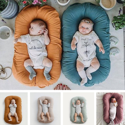 Portable Baby Nest Bed - Cotton Crib for Newborns, Travel Cradle Cushion  Dream Tech Sleep