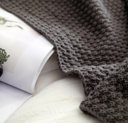Nordic fringed knit ball blanket wool blanket  shawl blanket sofa leisure blanket My Store