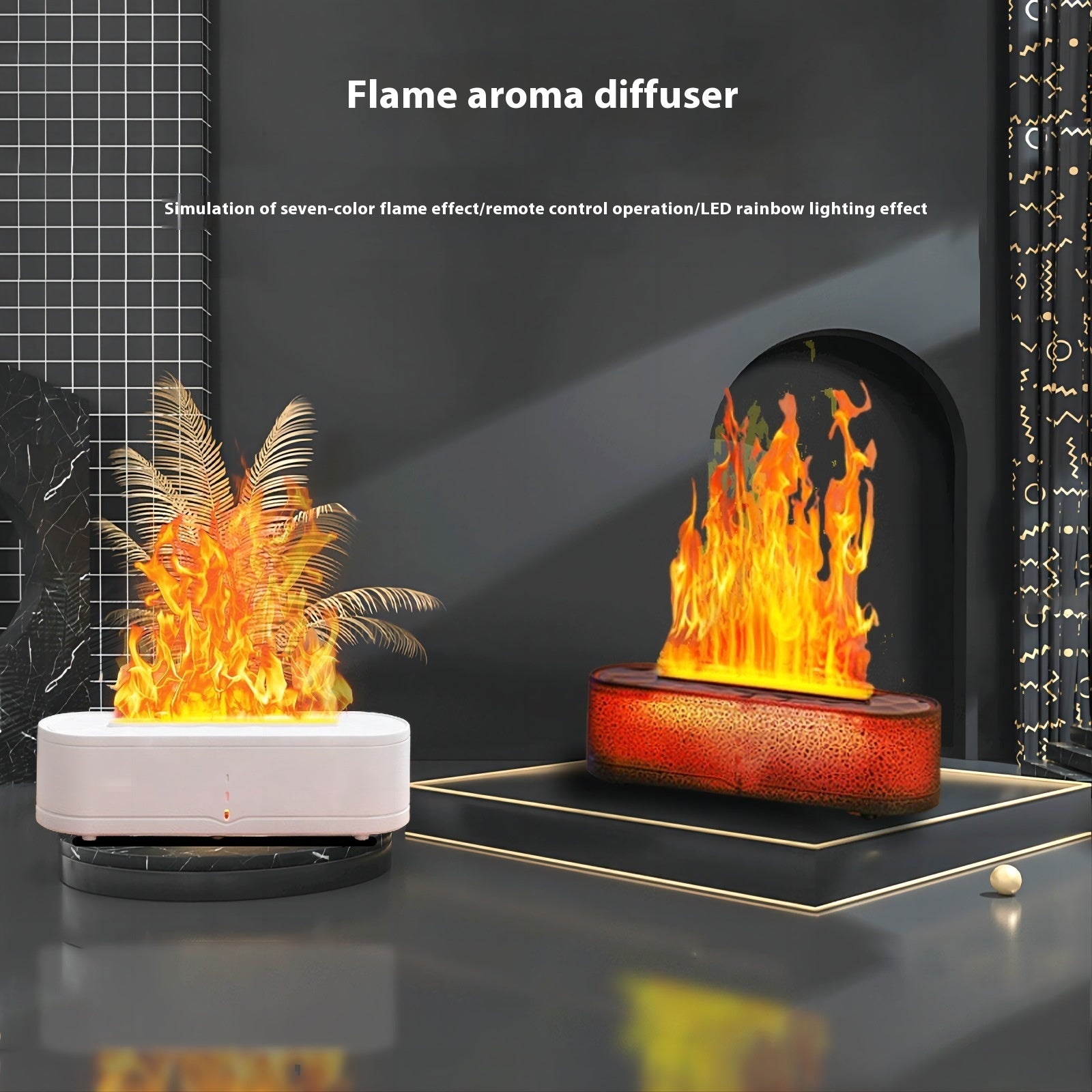 Rainbow Flame Aroma Diffuser - Large Capacity Humidifier  Dream Tech Sleep