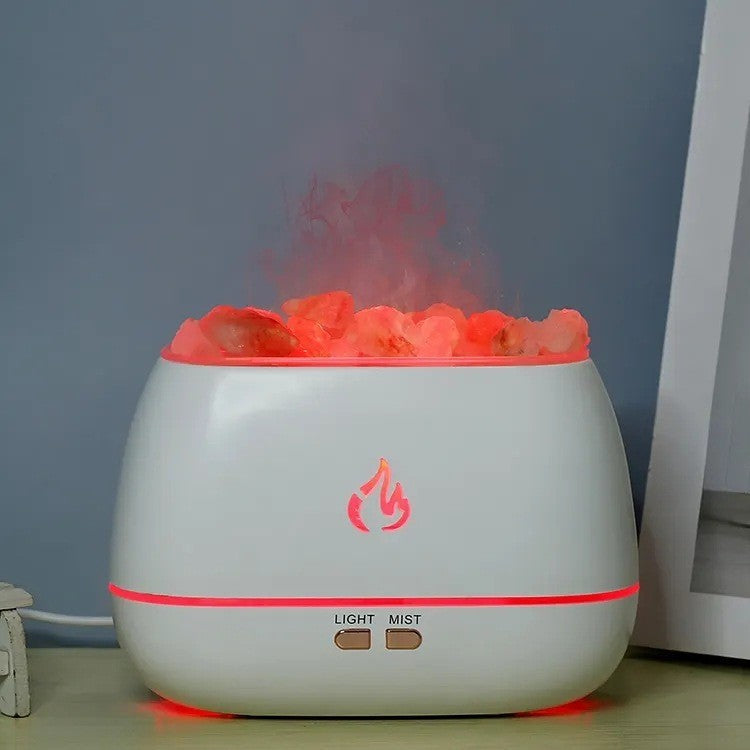 Salt Stone Flame Aroma Diffuser - Heavy Fog Air Humidifier  Dream Tech Sleep
