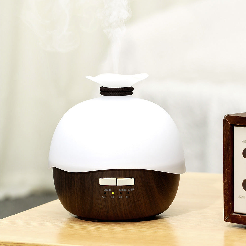 Wood Grain 400ml Ultrasonic Aroma Diffuser - Creative Humidifying Fragrance  Dream Tech Sleep