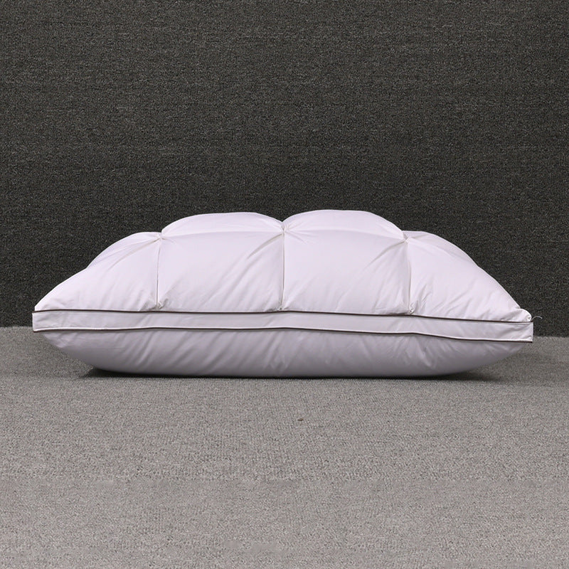 White Goose Down Cotton Single Household Sleep Aid Pillow  My Store