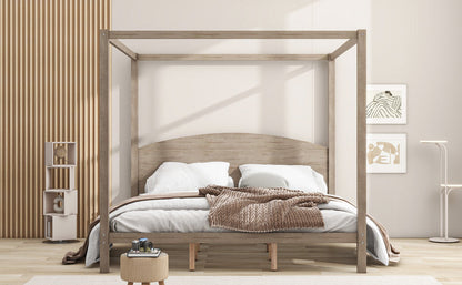 King Canopy Platform Bed  Dream Tech Sleep