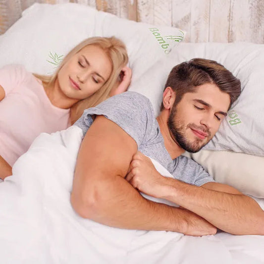 Bamboo Memory Foam Pillow Hypoallergenic Bed Pillow With Washable Cover [King Size]  My Store