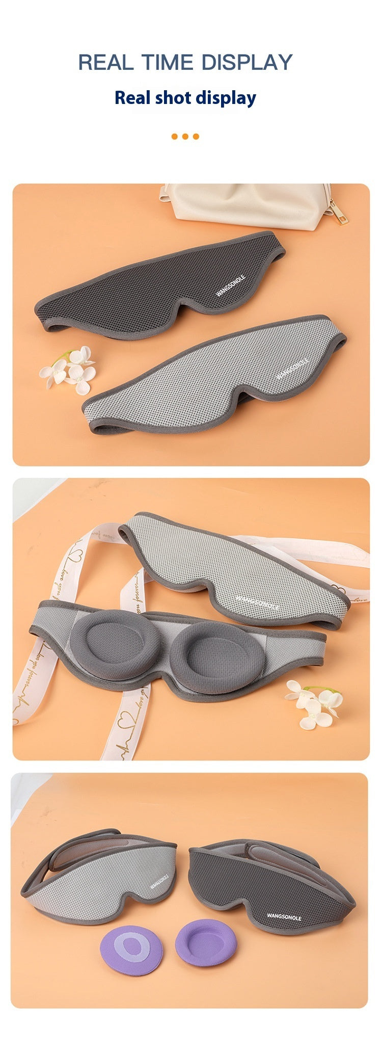 Cross-border Removable Removable Eye Contour Memory Foam Unisex Sleep Blackout Eye Mask  My Store