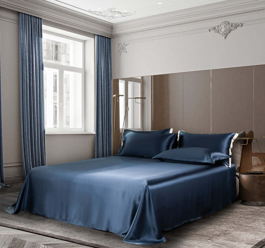 Solid Color Silk Four-piece Set Bed Sheet And Pillowcase Bedding  Dream Tech Sleep