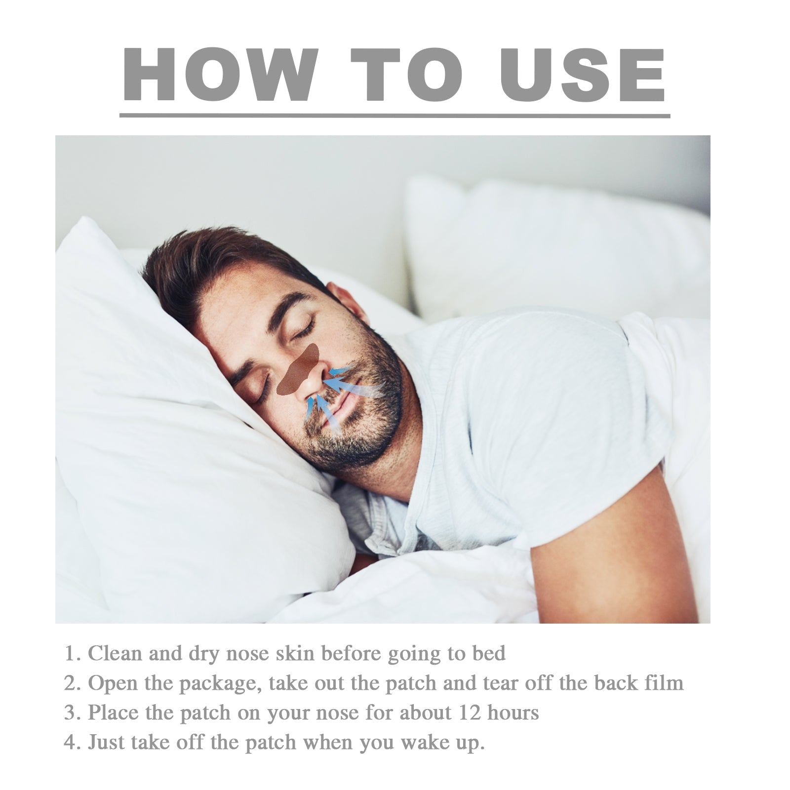 Anti-Snoring Nasal Patch, Sleep Care At Night, Anti-Snoring, Anti-Grinding And Anti-Snoring Sleep Care Nasal Patch  Dream Tech Sleep