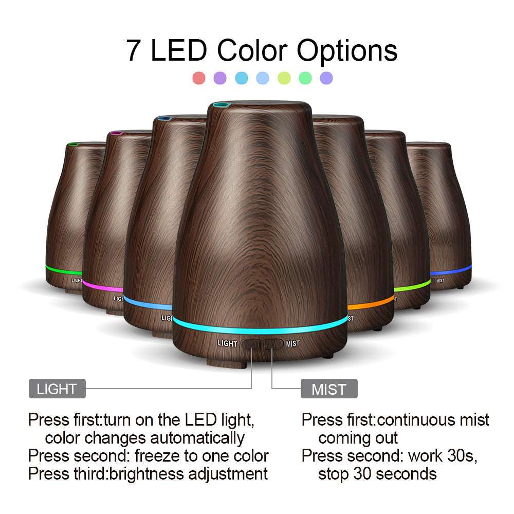Air Home Humidifier | Wood Grain Ultrasonic Aroma Diffuser  Dream Tech Sleep